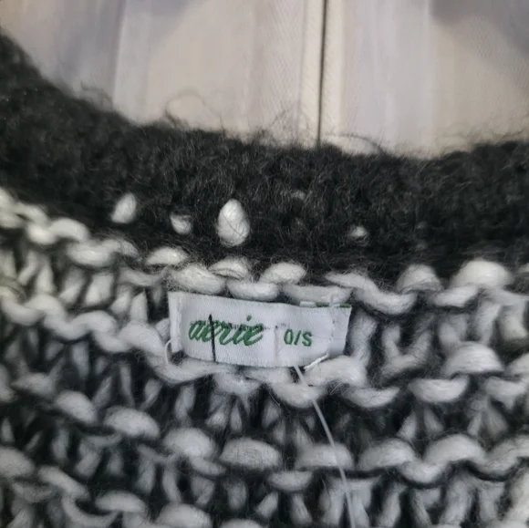 NWOT Aerie Heather Charcoal Grey Open-front Cardigan/ Poncho OS - Picture 6 of 9